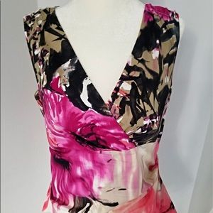 NWOT Tahari gorgeous color splash top